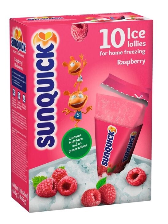SUN LOLLIES ICE RASPBERRY 8*60ML