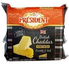 President WHITE MILD CHEDDAR 48%MG 200g