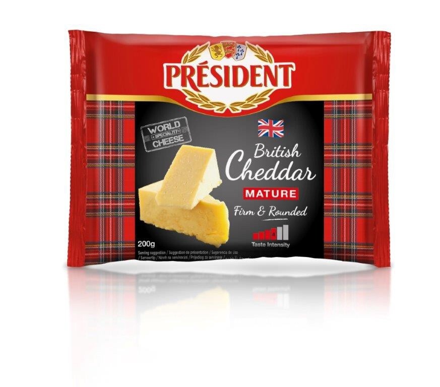 President WHITE CHEDDAR MATURE 48%MG 200g