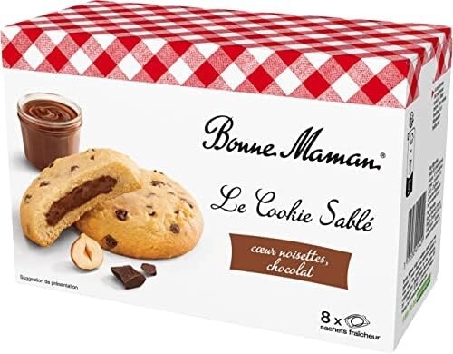 BM COOKIES Sablés Coeur Noisettes Chocolat 200g