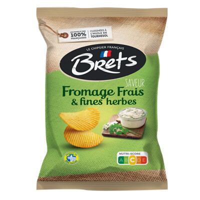 Brets Chips Fromage frais aux herbes 125g