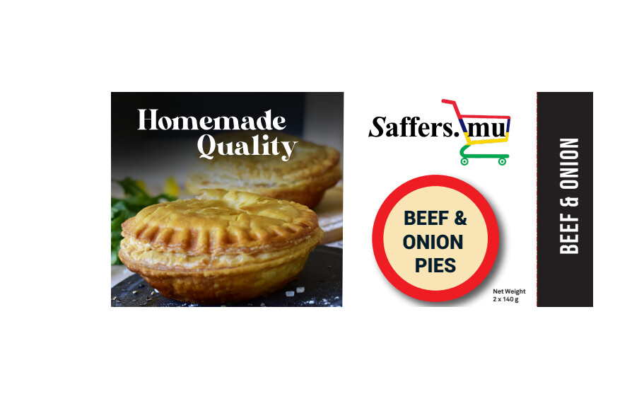 Beef &amp; Onion Pies (2 in a box)