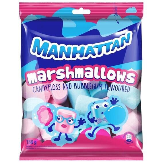 Candy floss &amp; bubblegum mallows Manhattan 150g Pack
