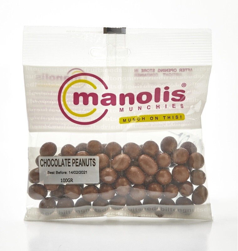 Chocolate Peanuts Manolis 100g Bag