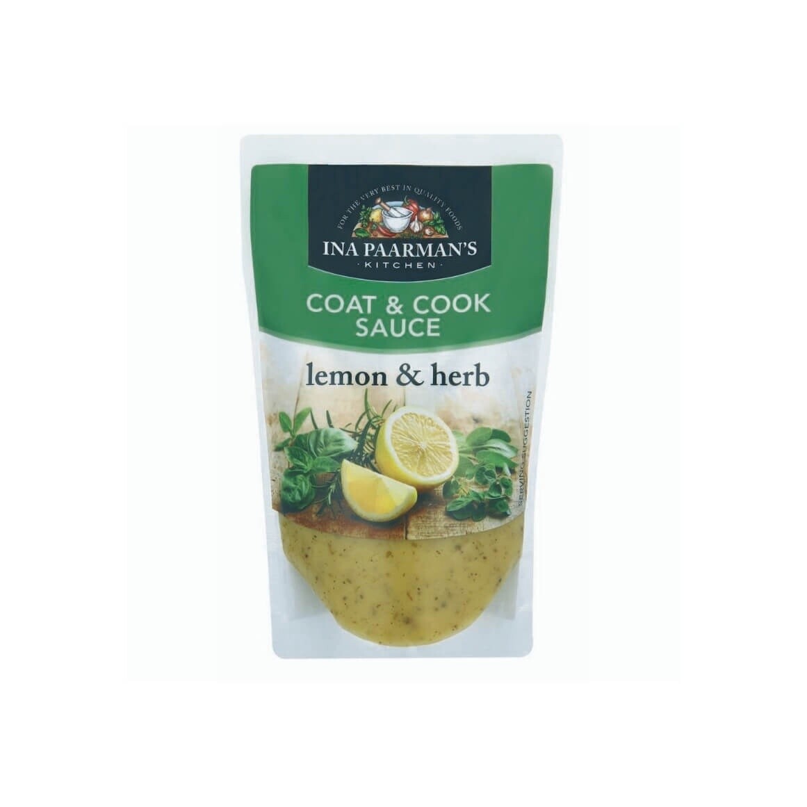 Lemon &amp; Herb Ina P/Man Coat &amp; Cook 200ml Doy pack