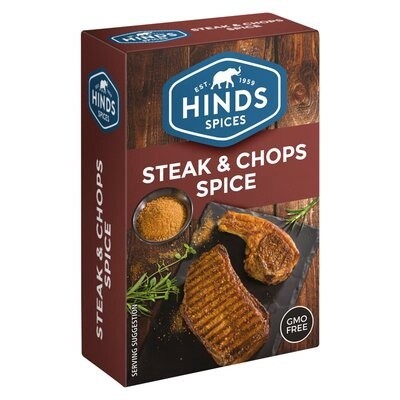 Steak &amp; Chops Seasoning Hinds Spice 160g Box