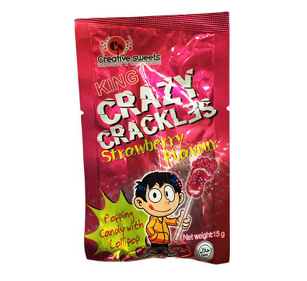 Strawberry  King Candy Crazy Crackles 15g Pack