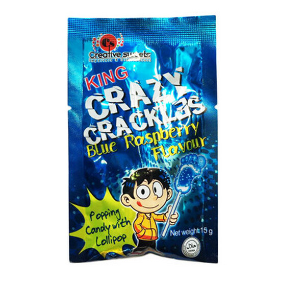 Blue Raspberry King Candy Crazy Crackles 15g Pack