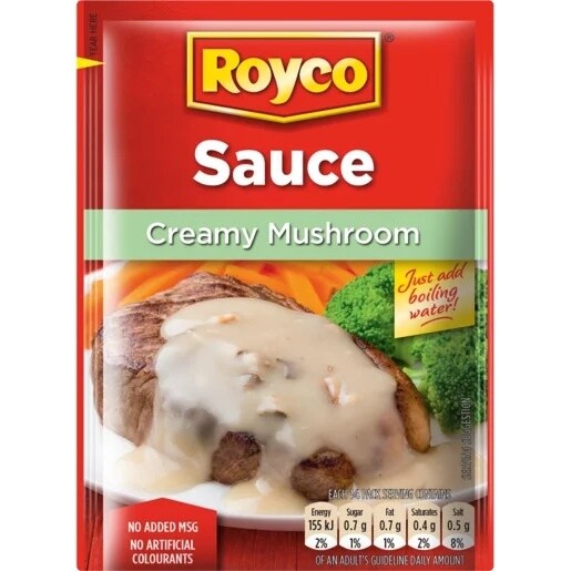 Royco Dry Sauces 38g Sachet Creamy Mushroom