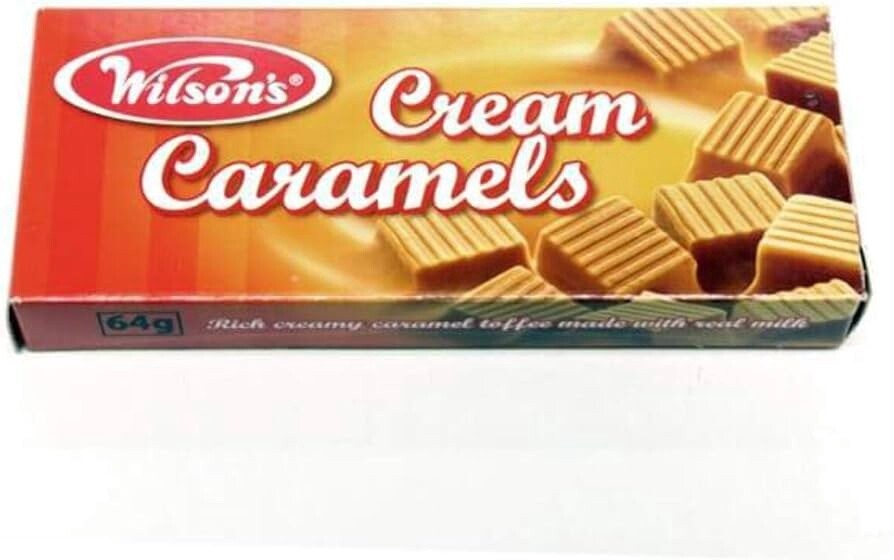 Toffo Cream Caramels Wilsons 150g Box