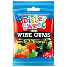 Mr Sweet Mini Wine Gums 60g Pack