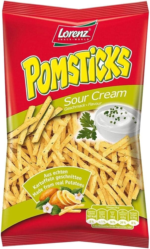 Sour Cream Lorenz Pomsticks 85g Bag