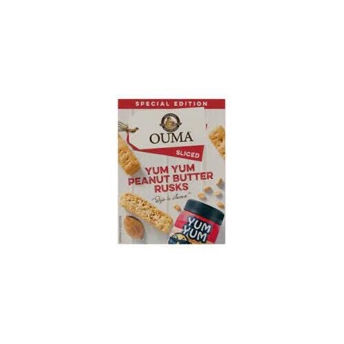 Yum Yum Peanut Butter  Ouma Rusks - Sliced 450g Box