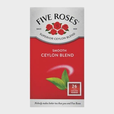 Five Roses Ceylon Blend Tea 26 Tea Bags