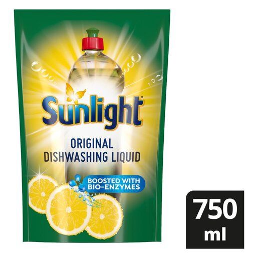 Regular Sunlight Dishwashing Liquid 750ml Refill
