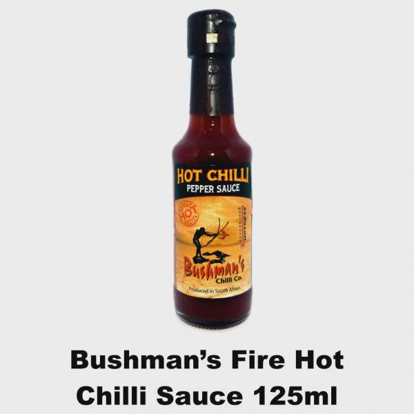 Bushman&#39;s  Fire Hot Chilli Sauce 125ml Bottle
