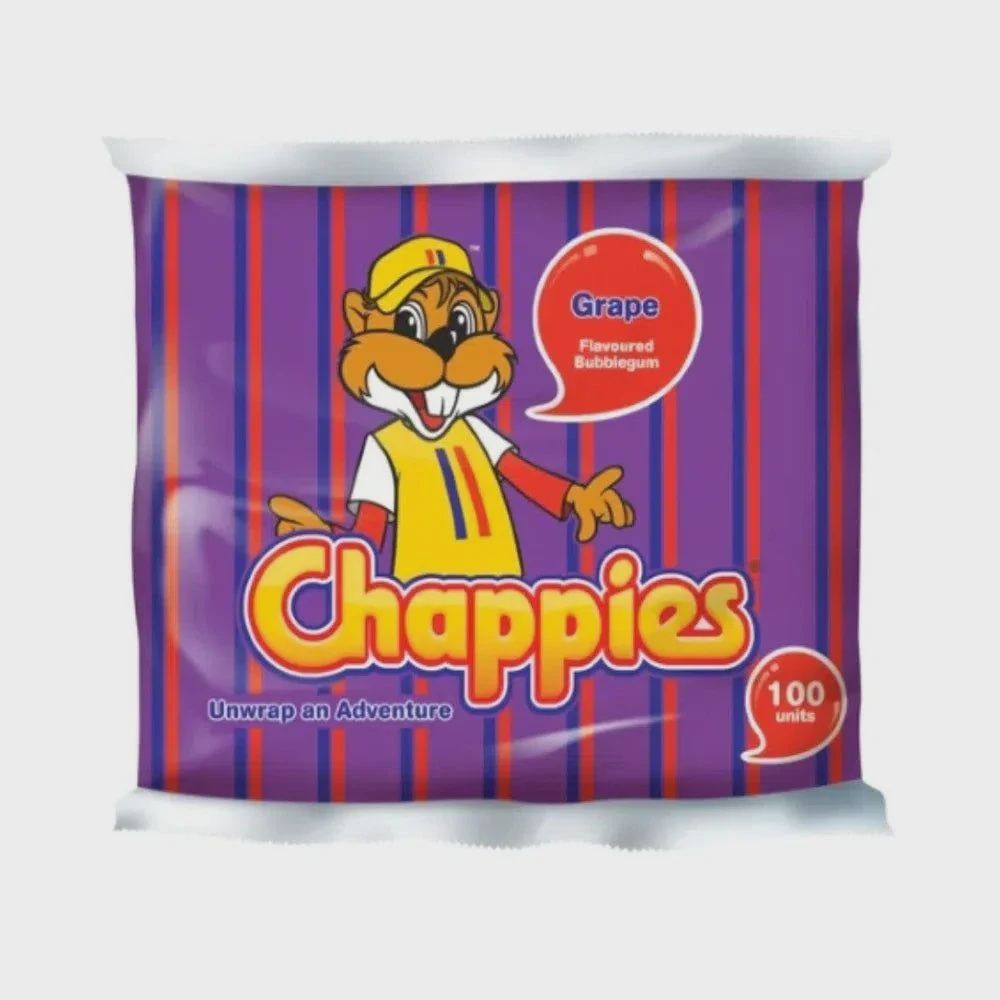 Chappies Bubble Gum Grape  100pcs Bag