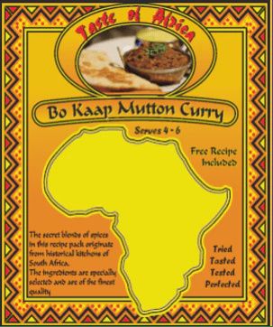 Taste Of Africa Bo Kaap Mutton Curry 60g Pack