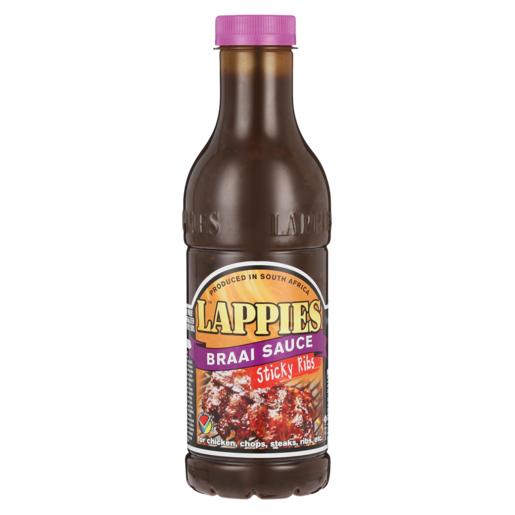 Lappies Braai Sauce Sticky Rib 500ml Bottle