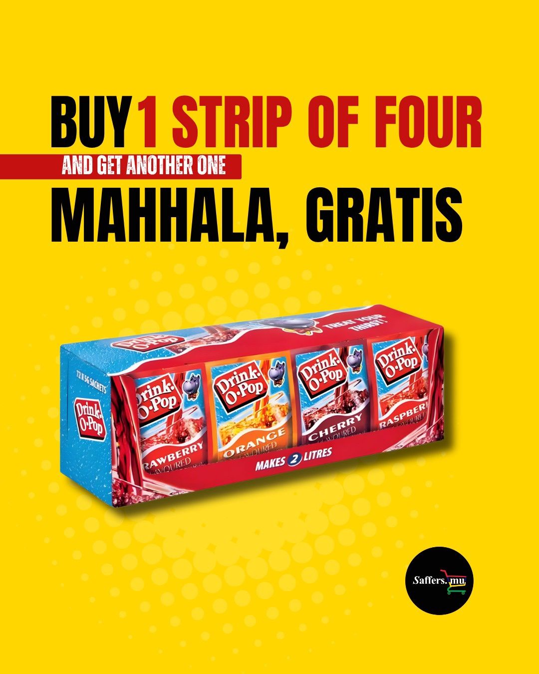 Drink O Pop Powder Drink Red 5g Sachet