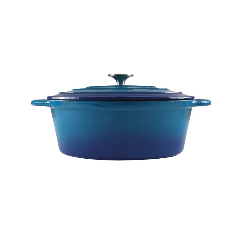 LK Oval Casserole (Medium) 4,0 Litre Blue Enamel