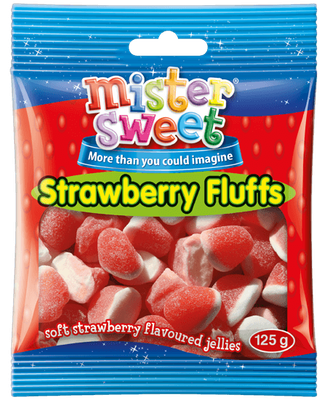 Mr Sweet Strawberry Fluffs 125g