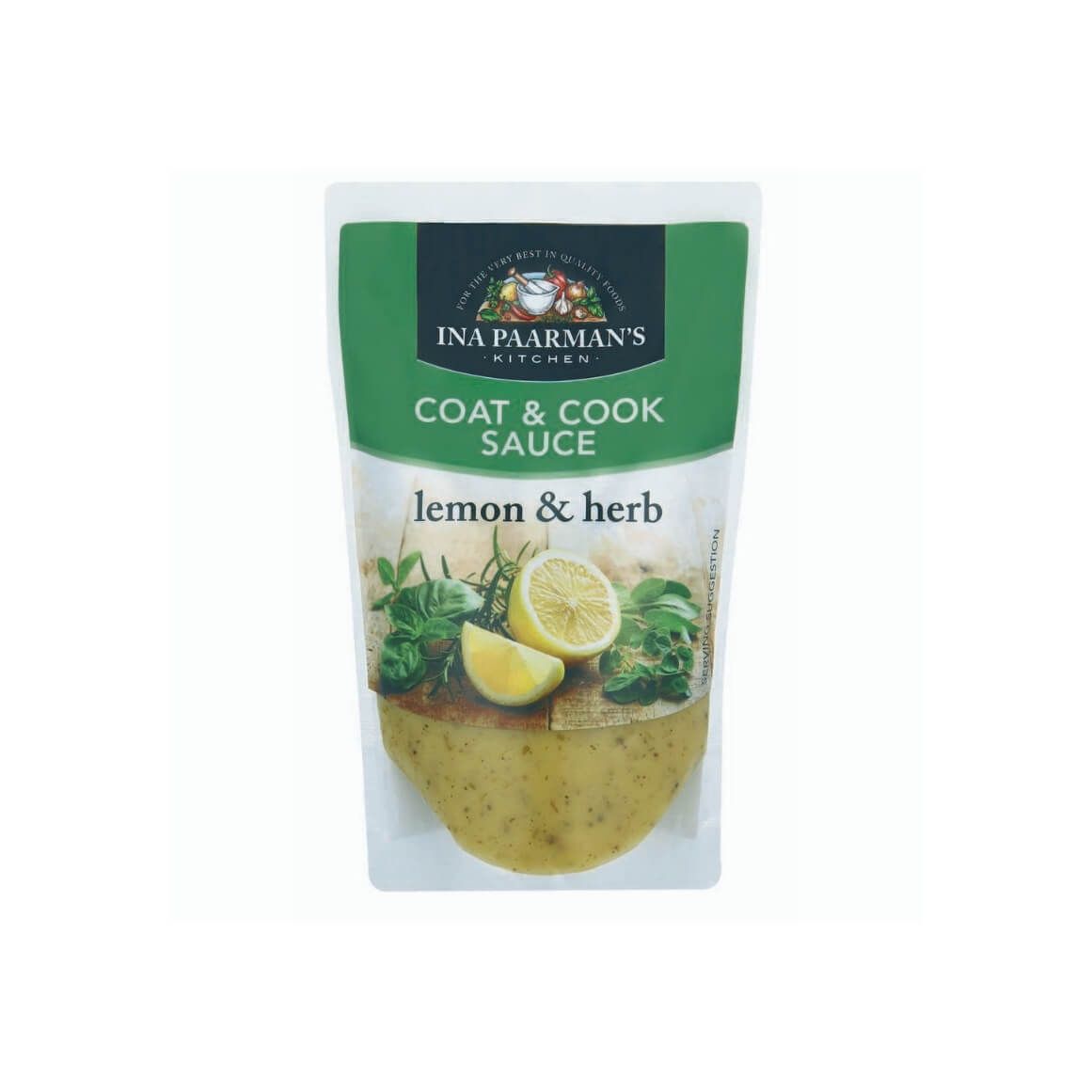 Lemon &amp; Herb Ina P/Man Coat &amp; Cook 200ml Doy pack