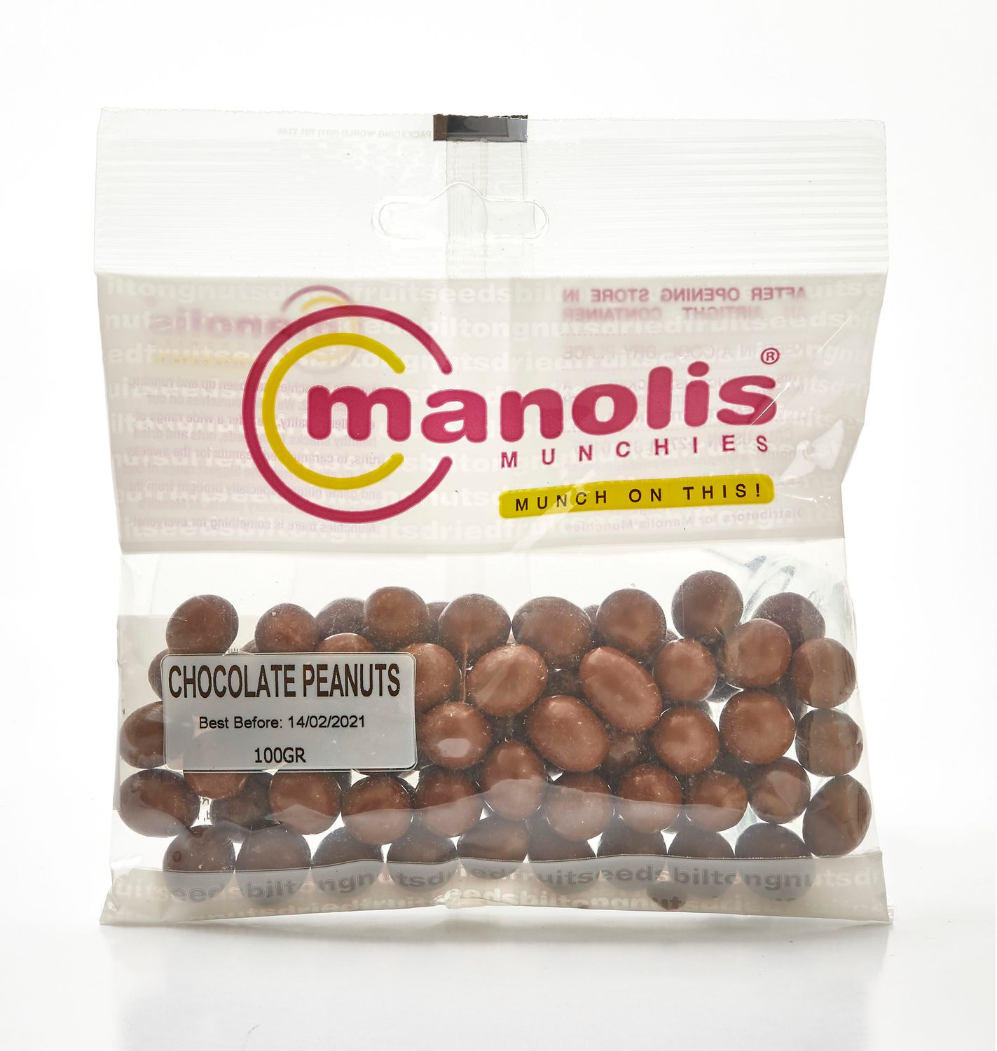 Chocolate Peanuts Manolis 100g Bag