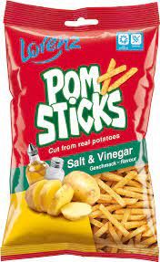 Salt &amp; Vinegar Lorenz Pomsticks 85g Bag