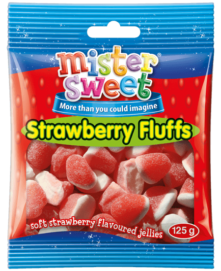 Mr Sweet Strawberry Fluffs 125g