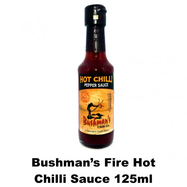 Bushman's Fire Hot Chilli Sauce 125ml Bottle