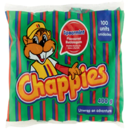 Chappies Bubble Gum Spearmint 100pcs Bag