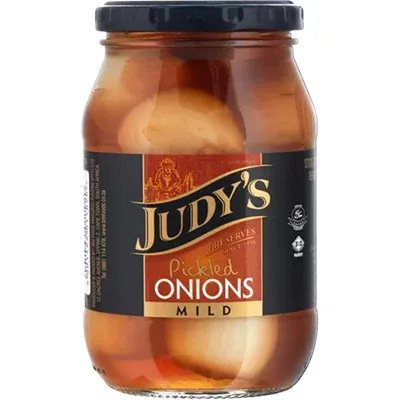 Judys Pickled Onions Mild 410g Jar