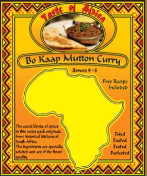 Taste Of Africa Bo Kaap Mutton Curry 60g Pack