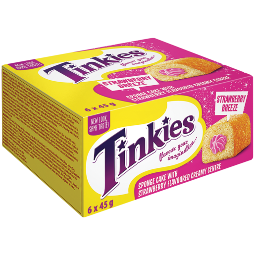 Tinkies Strawberry 6x45g Bar