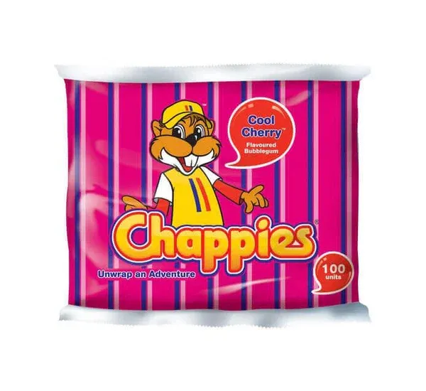 Chappies Bubble Gum Cool Cherry 100pcs Bag