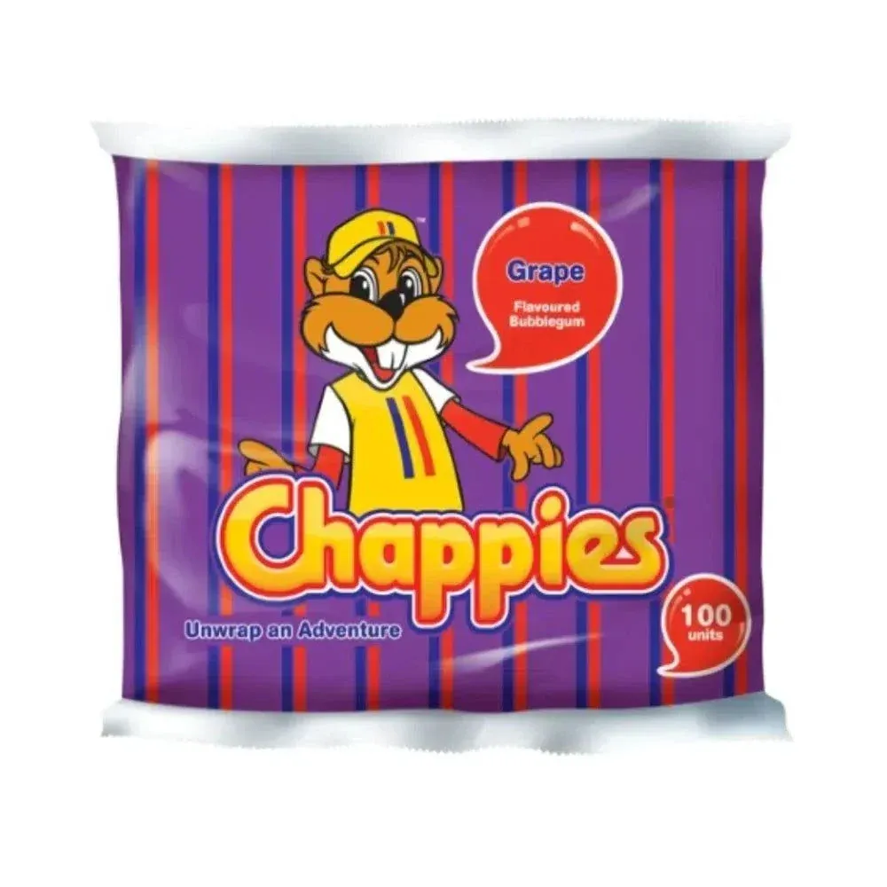 Chappies Bubble Gum Grape 100pcs Bag