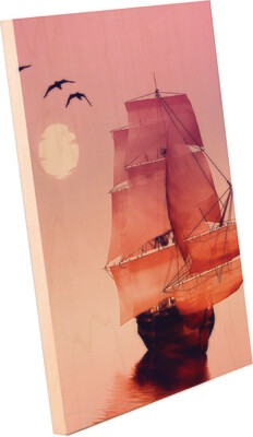 Chromaluxe Panneau photo mural Bois 50,08X40,6