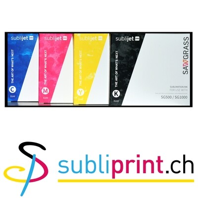 KIT DE 4 ENCRES SUBLIMATION SAWGRASS POUR SG500/1000