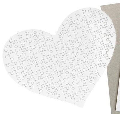 PUZZLE EN CARTON COEUR 28,5 X 40,0 CM - 115 PCES