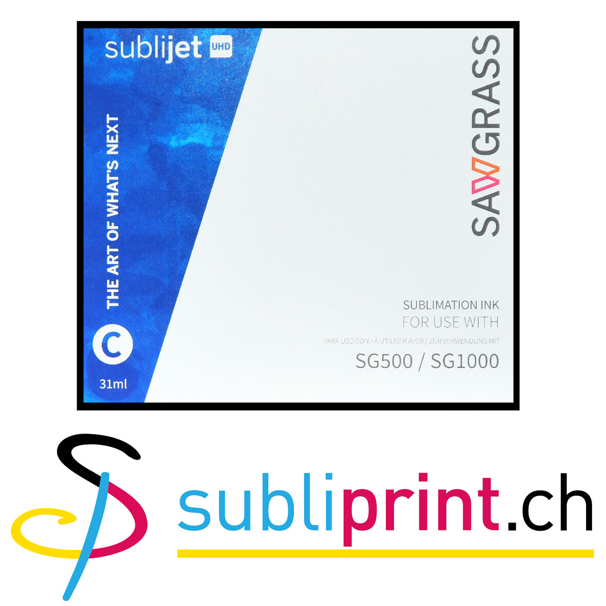 ENCRE CYAN SUBLIMATION SAWGRASS POUR SG500 / SG1000