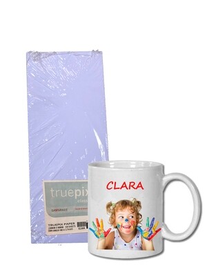 TRUEPIX FEUILLES POUR MUG LARGE 11,6 x 23,8 cm - 100 Feuilles