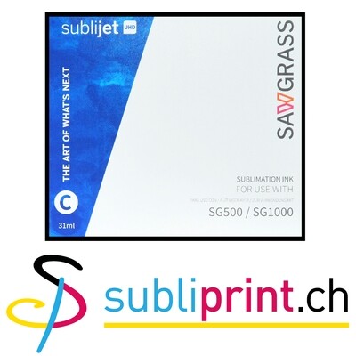 ENCRE CYAN SUBLIMATION SAWGRASS POUR SG500 / SG1000