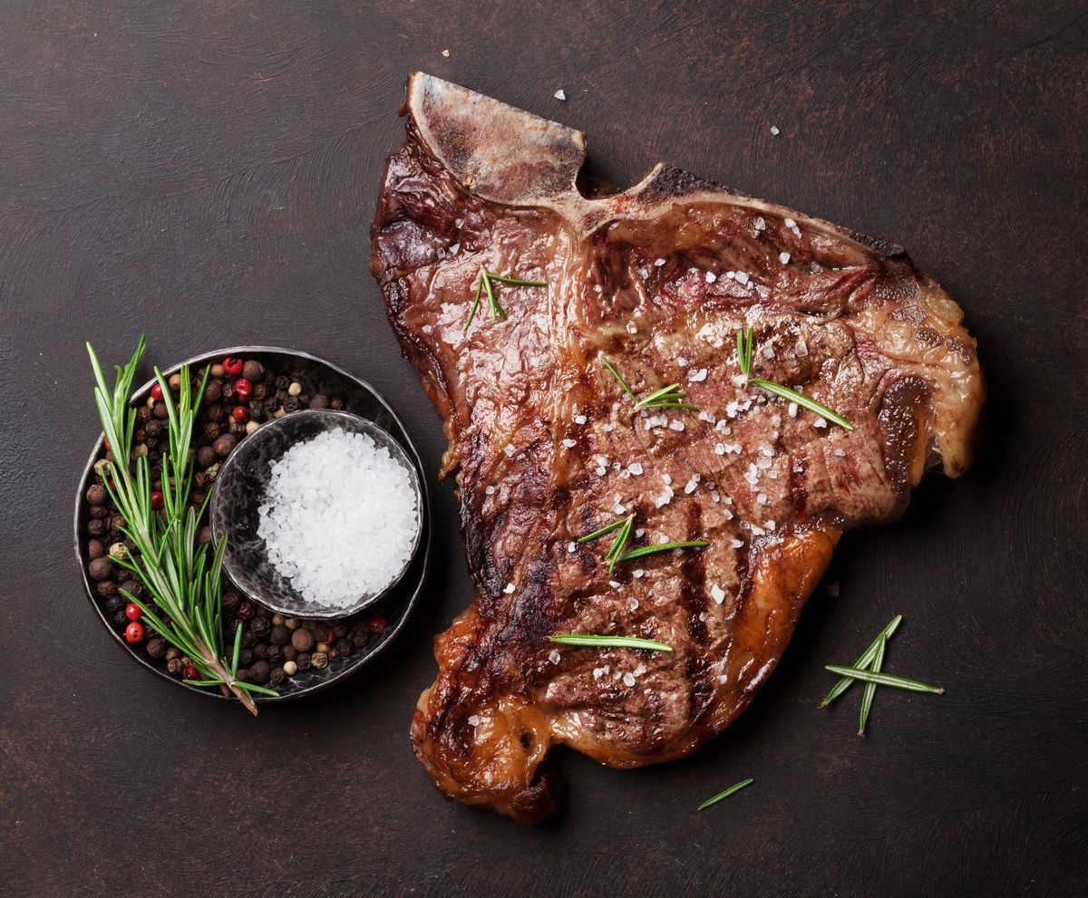 Storfe T-Bone Steak. Greater Omaha. USA