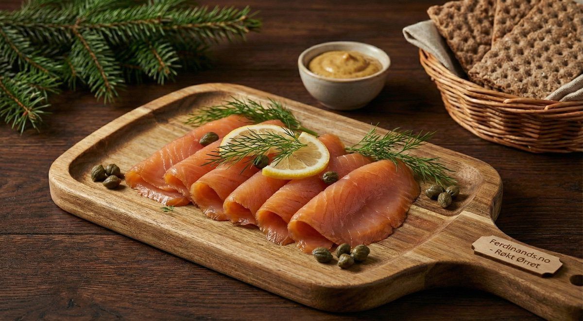 Røkt Ørret. Hel side. Skivet. Fryst.