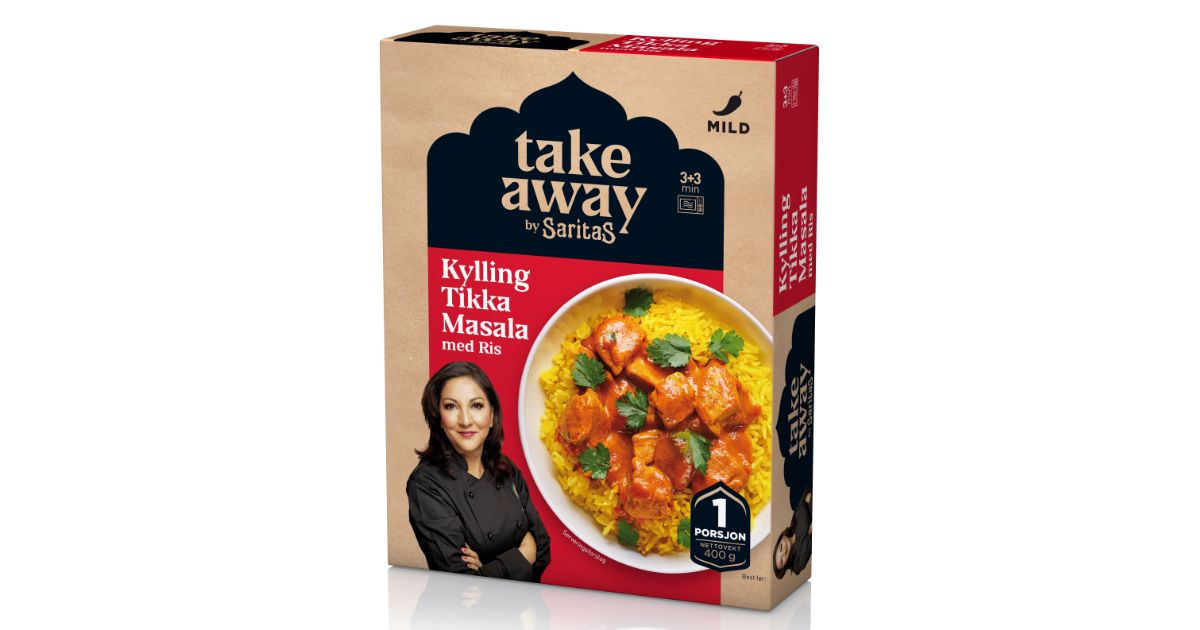 Kylling Tikka Masala med Ris. Saritas. Fryst.