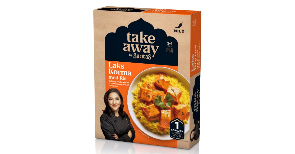 Laks Korma med Ris. Saritas. Fryst.