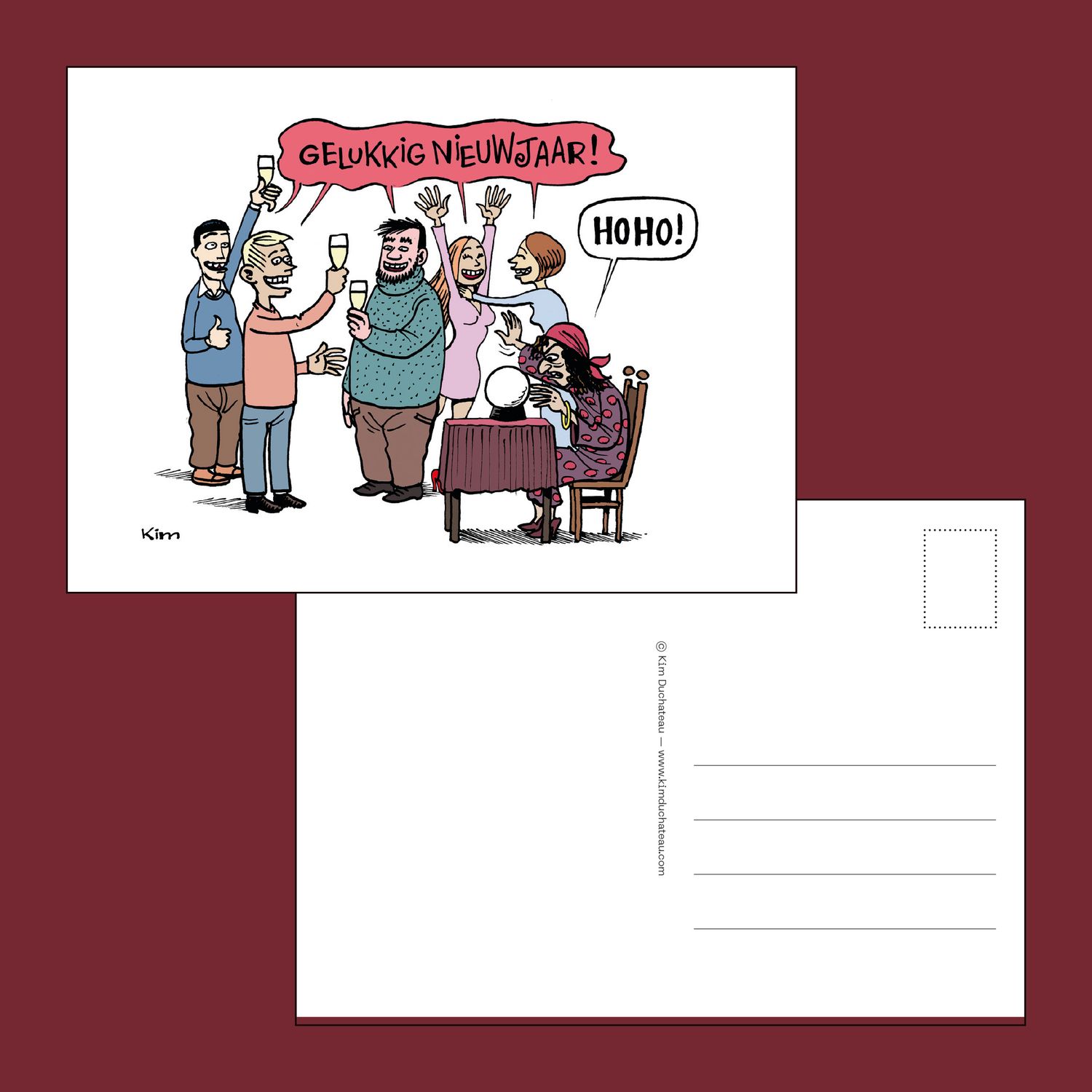 Nieuwjaarskaart &quot;waarzegger&quot;