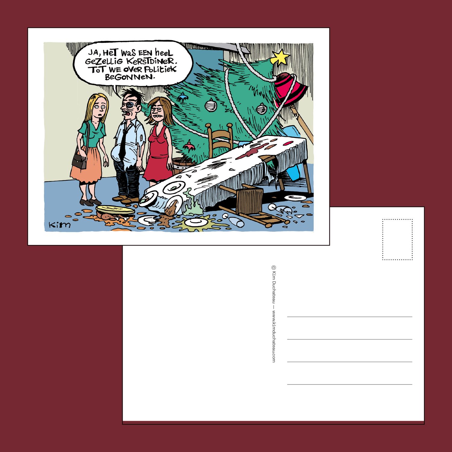 Kerstkaart &quot;diner&quot;