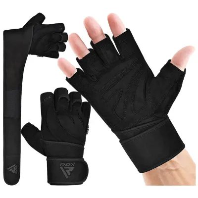 OPEN FINGER MICRO GYM GLOVE w/ Wrist Wrap - L4
